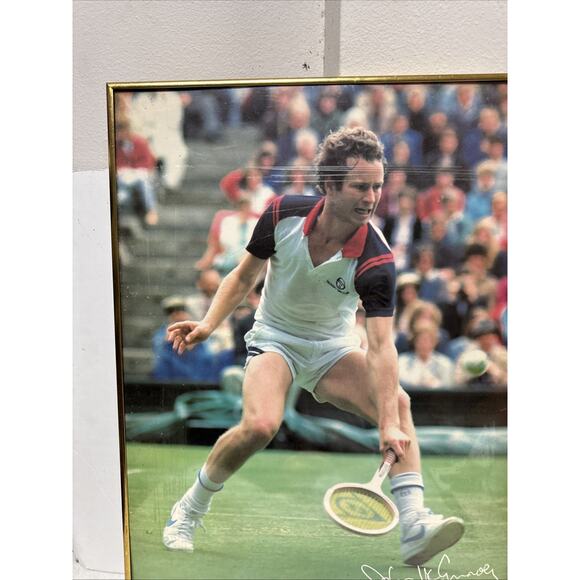 John McEnroe Signed Picture In Frame 16x22 main image 6